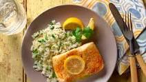 Lemon-Cilantro Steamed Halibut with Herbed Jasmine Rice Lemon-Cilantro Steamed Halibut with Herbed Jasmine Rice