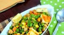 Steamed, Sauteed Vegetable Medley with Roasted Paneer ~ Low Carb Indian Vegetarian Recipe Steamed, Sauteed Vegetable Medley with Roasted Paneer ~ Low Carb Indian Vegetarian Recipe