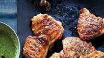 Honey-Butter-Grilled Chicken Thighs with Parsley Sauce Honey-Butter-Grilled Chicken Thighs with Parsley Sauce