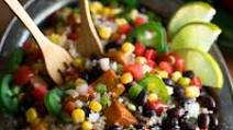 Mexican Quinoa Bowls with Black Beans and Sweet Potato Mexican Quinoa Bowls with Black Beans and Sweet Potato