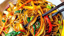 Easy Japchae (Korean glass noodle stir fry) Easy Japchae (Korean glass noodle stir fry)