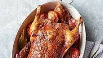 Roast spiced duck with plums Roast spiced duck with plums