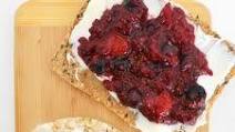 Mixed Berry Chia Jam and Mascarpone on Crispbread Mixed Berry Chia Jam and Mascarpone on Crispbread