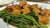 Kangkong and Tofu in Oyster Sauce Kangkong and Tofu in Oyster Sauce