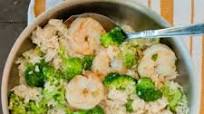 Creamy skillet shrimp and rice with broccoli Creamy skillet shrimp and rice with broccoli
