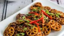 Stir Fried Lotus Root in Garlic Sauce Stir Fried Lotus Root in Garlic Sauce