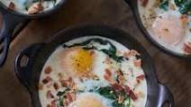 Eggs en Cocotte with Spinach and Bacon Eggs en Cocotte with Spinach and Bacon