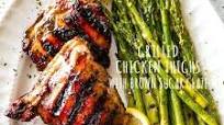 Grilled Chicken Thighs with Brown Sugar Glaze Grilled Chicken Thighs with Brown Sugar Glaze