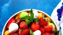 Strawberry & Melon Caprese Salad Strawberry & Melon Caprese Salad