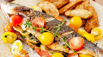 Greek-Style Fish With Marinated Tomatoes Greek-Style Fish With Marinated Tomatoes