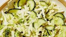 Napa Cabbage and Cucumber Slaw Napa Cabbage and Cucumber Slaw