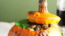 Roasted Pumpkin with Smoky Bean Chilli Roasted Pumpkin with Smoky Bean Chilli