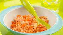Salmon with carrots & tomato - Annabel Karmel Salmon with carrots & tomato - Annabel Karmel