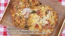 Prosciutto, Manchego and balsamic onion soda breads Prosciutto, Manchego and balsamic onion soda breads