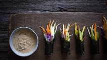 Sunrise Nori Wraps with Spicy Tahini Drizzle Sunrise Nori Wraps with Spicy Tahini Drizzle