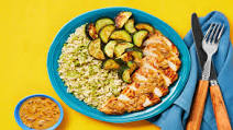 Sour Cream ‘N’ Onion Chicken with Broccoli Rice & Roasted Zucchini Sour Cream ‘N’ Onion Chicken with Broccoli Rice & Roasted Zucchini