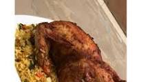 Whole chicken stuffed with rice Whole chicken stuffed with rice