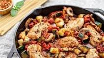 Italian Chicken, Mushroom, and Zucchini Skillet Italian Chicken, Mushroom, and Zucchini Skillet