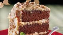 CHOCOLATE VELVET CAKE WITH COCONUT-PECAN FROSTING CHOCOLATE VELVET CAKE WITH COCONUT-PECAN FROSTING