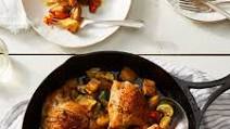 One-Pan Crispy Chicken Thighs With Roasted Potatoes, Zucchini & Tomatoes One-Pan Crispy Chicken Thighs With Roasted Potatoes, Zucchini & Tomatoes