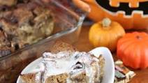 Pound Cake Bread Pudding with Leftover Halloween Candy Pound Cake Bread Pudding with Leftover Halloween Candy