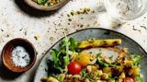Grilled Chicken and Veggie Orzo Salad with Toasted Walnuts Grilled Chicken and Veggie Orzo Salad with Toasted Walnuts