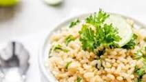 Lemon-Garlic Brown Rice with Parsley Lemon-Garlic Brown Rice with Parsley