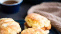 Fried Chicken Biscuit with Honey Butter Sauce Fried Chicken Biscuit with Honey Butter Sauce