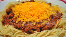 Bama Chili, served Cincinnati Style Bama Chili, served Cincinnati Style