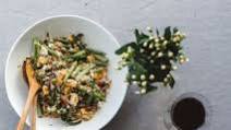 Asparagus, Quinoa, & Rice Salad with Goat Cheese & Maple-Tahini Dressing Asparagus, Quinoa, & Rice Salad with Goat Cheese & Maple-Tahini Dressing