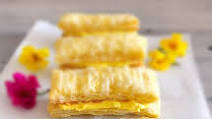 Caramel and Custard Danish Slices Caramel and Custard Danish Slices