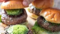 Maitre d'Hotel Butter Burger With Garlic Confit and Seared Romaine Recipe Maitre d'Hotel Butter Burger With Garlic Confit and Seared Romaine Recipe