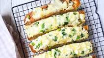Three Cheese Garlic Bread Three Cheese Garlic Bread