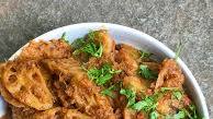Punjabi Style Lotus Stem - Bhain Aloo Punjabi Style Lotus Stem - Bhain Aloo