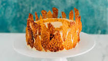 Jamaican Ginger Cake with Spiced Cream Cheese Icing and Brandy Snap Crown Jamaican Ginger Cake with Spiced Cream Cheese Icing and Brandy Snap Crown