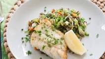 Seared Hake with Warm Lentils & Brussels Sprouts Seared Hake with Warm Lentils & Brussels Sprouts