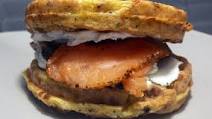 Everything Chaffle with Cream Cheese and Salmon Everything Chaffle with Cream Cheese and Salmon