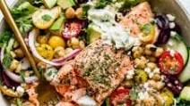 Mediterranean Bowl with Salmon Mediterranean Bowl with Salmon