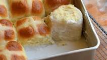 Coconut cross buns Coconut cross buns