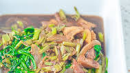 Pork and Kangkong Guisado Pork and Kangkong Guisado