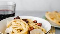 Bucatini Carbonara with Guanciale and Extra Cheese Bucatini Carbonara with Guanciale and Extra Cheese