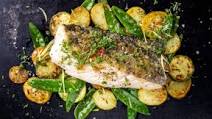 Zesty Herbed Cod with Mange Tout Zesty Herbed Cod with Mange Tout