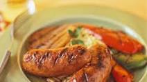 Grilled Veal Sausage and Onions Grilled Veal Sausage and Onions