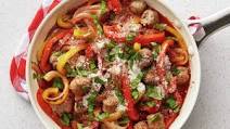Turkey Sausage, Pepper and Onion Skillet Turkey Sausage, Pepper and Onion Skillet