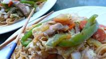 Sweet and Spicy Pork and Napa Cabbage Stir-Fry with Spicy Noodles Sweet and Spicy Pork and Napa Cabbage Stir-Fry with Spicy Noodles
