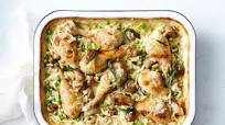 Creamy chicken and risoni tray bake Creamy chicken and risoni tray bake