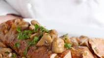 Pork Tenderloin with Brown Gravy and Mushrooms Pork Tenderloin with Brown Gravy and Mushrooms