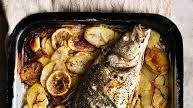 Whole roast fish with lemon and tarragon butter Whole roast fish with lemon and tarragon butter