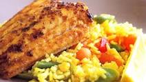 Madras fish with turmeric & vegetable rice Madras fish with turmeric & vegetable rice