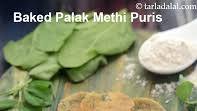 Baked Palak Methi Puris recipe - How to make Baked Palak Methi Puris Baked Palak Methi Puris recipe - How to make Baked Palak Methi Puris